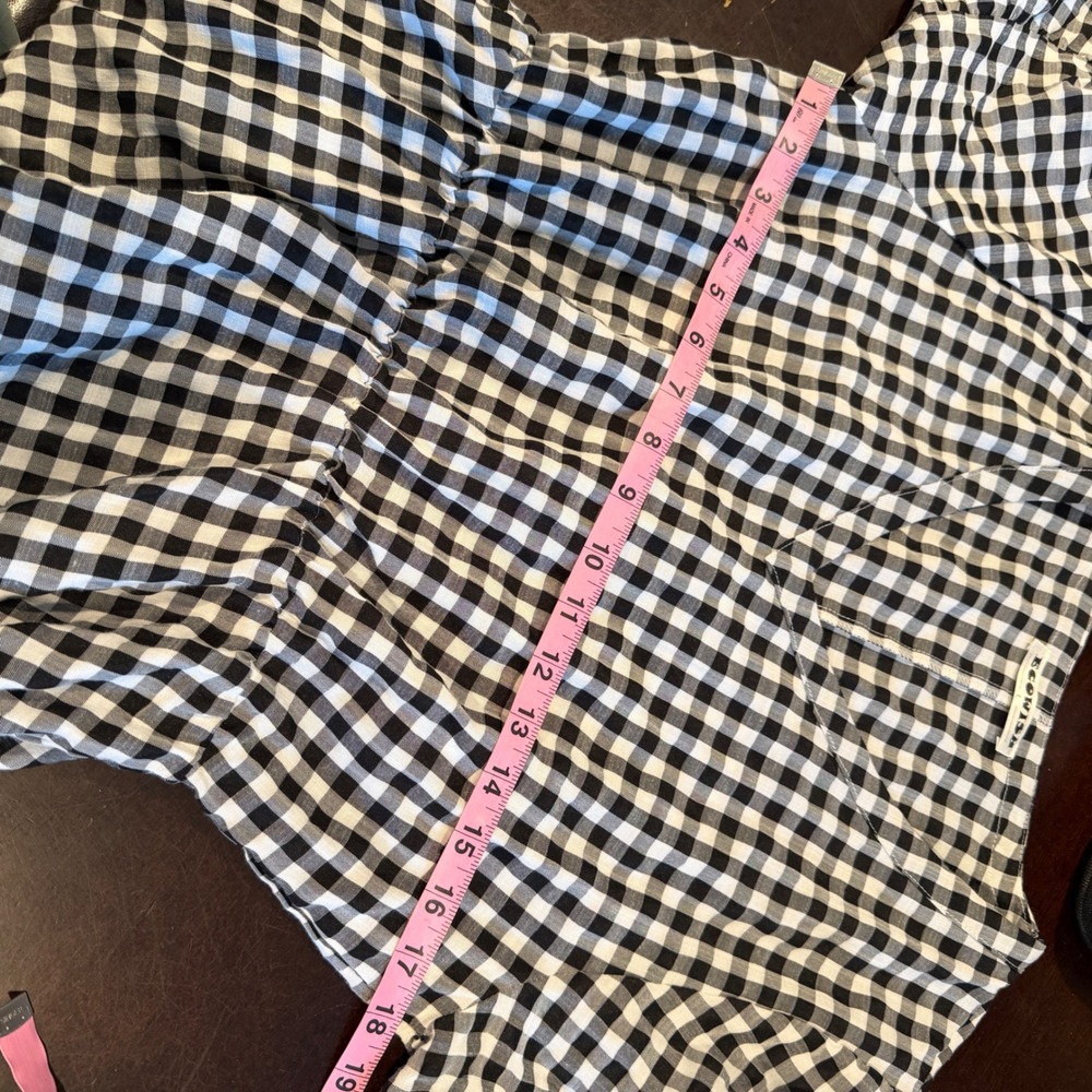 ECOWISH Womens Dress Gingham Cottagecore Picnic Boho Tiered Midi Large - Picture 7 of 8